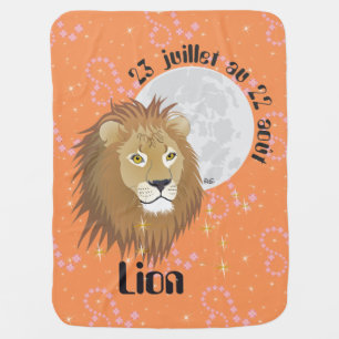 Lion 23 juillet au 22 août Couverture bébé Receiving Blanket