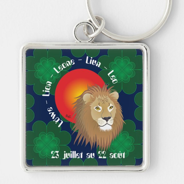Lion 23 juillet au 22 août Porte-clés Keychain (Front)