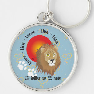 Lion 23 juillet au 22 août Porte-clés Keychain