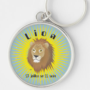 Lion 23 juillet au 22 août Porte-clés Keychain