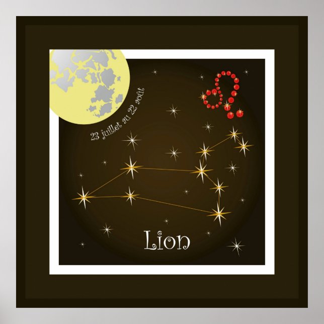 Lion 23 juillet au 22 août Poster (Front)