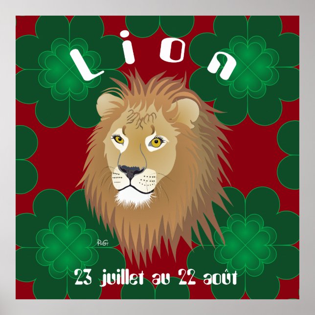 Lion 23 juillet au 22 août Poster (Front)
