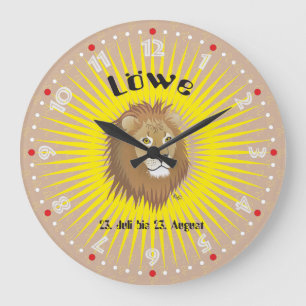Lion 23 July to 22 August Large Clock