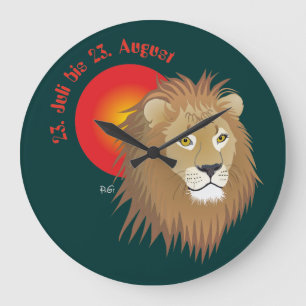 Lion 23 July to 22 August Large Clock