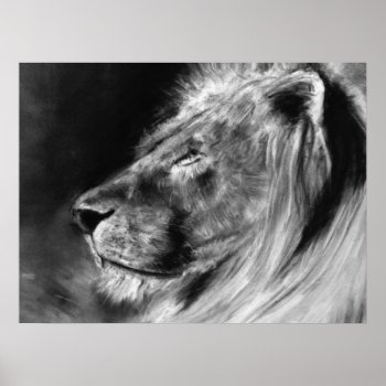 Lion 24x18 Poster by pigswingproductions at Zazzle