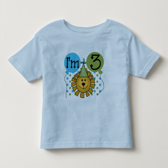 Lion 3rd Birthday T-shirts and Gifts (Front)