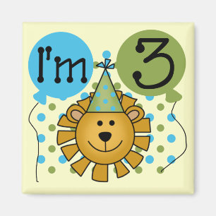 Lion 3rd Birthday T-shirts and Gifts Magnet