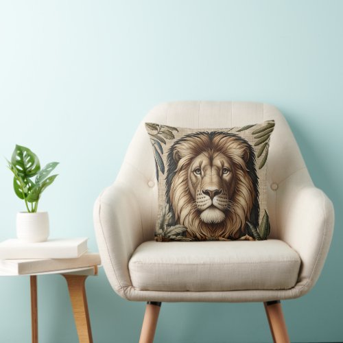 Lion   4 throw pillow