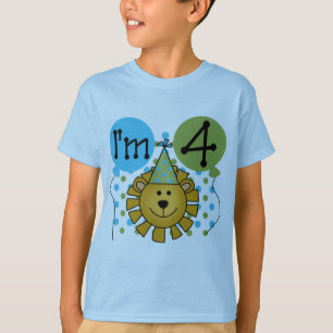 Lion 4th Birthday T-shirts and Gifts