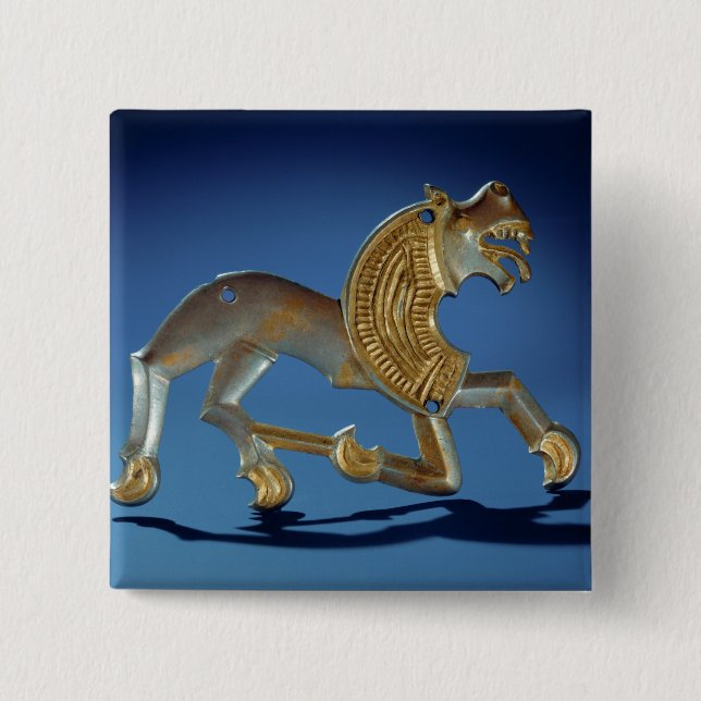 Lion, 6th- 7th century BC Pinback Button (Front)