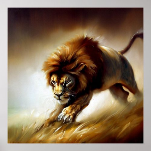 Lion 7 Wild Cat  Poster