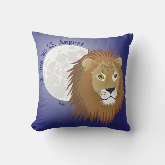 lion - acronym throw pillow (Front)