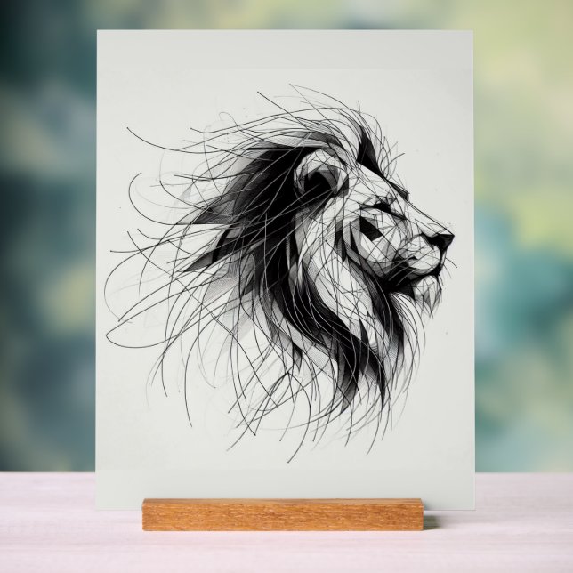 lion acrylic sign (Neutral)