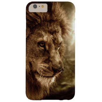 Lion Against Stormy Sky Barely There Iphone 6 Plus Case by wildlifecollection at Zazzle