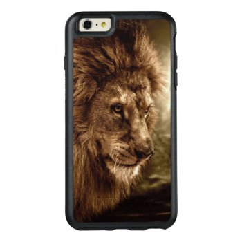 Lion Against Stormy Sky Otterbox Iphone 6/6s Plus Case by wildlifecollection at Zazzle