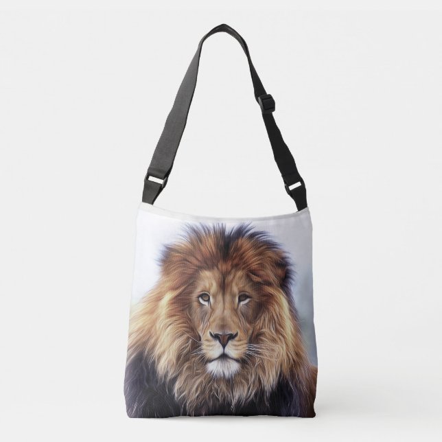 LION ALL OVER PRINT TOTE BAG PURSE (Front)