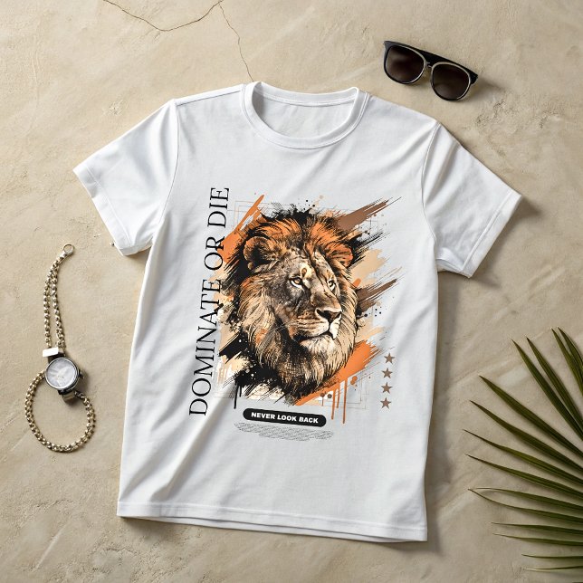 Lion Alpha Mindset Tee – Dominate Or Die Graphic  (Creator Uploaded)