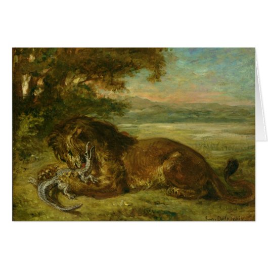 Lion and Alligator, 1863 (Front Horizontal)