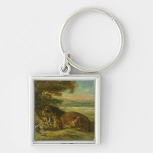 Lion and Alligator, 1863 Keychain