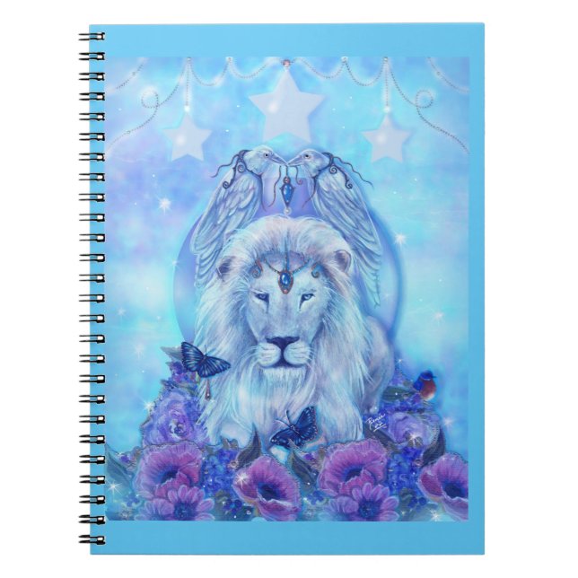 Lion and butterflies by Renee Lavoie   Notepad Notebook (Front)