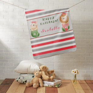 Lion and Cat Customize Text and Name Baby Blanket
