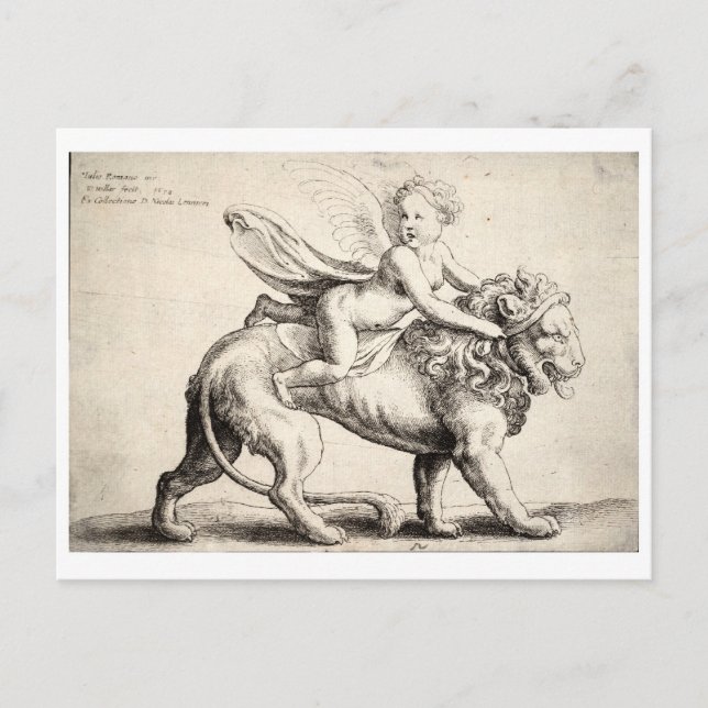 lion and cherub postcard (Front)
