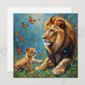 Lion And Cub Postcard (Front/Back)