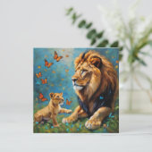 Lion And Cub Postcard (Standing Front)