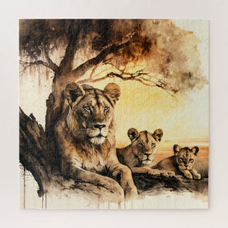 Lion and Cubs Puzzle