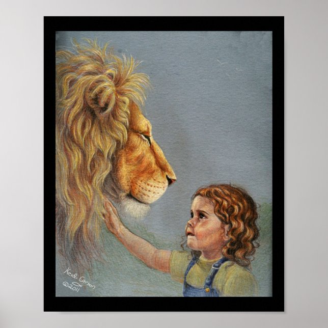 Lion and girl poster (Front)