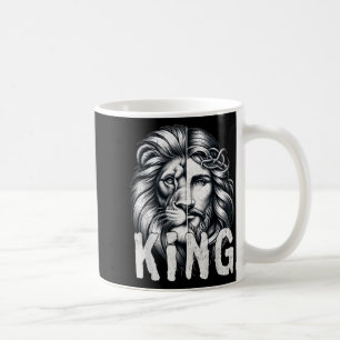 Lion And Jesus King Christian Faith Design Coffee Mug