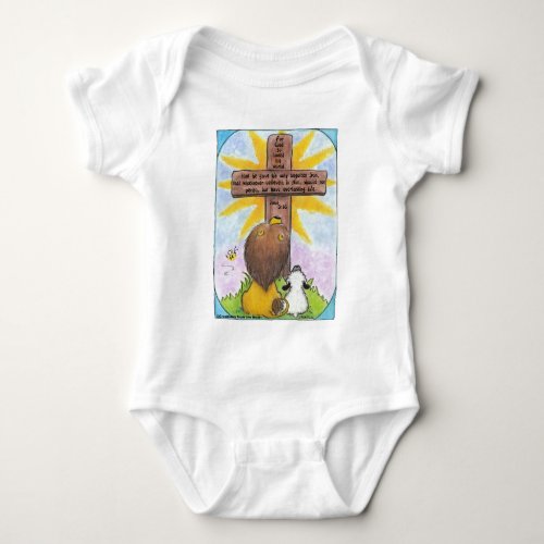 Lion and Lamb At the Cross Baby Bodysuit