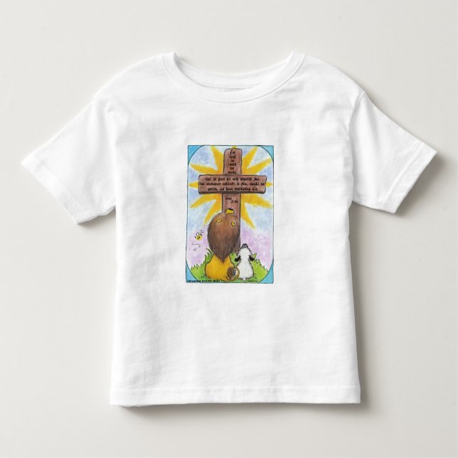 Lion and Lamb At the Cross Toddler T-shirt (Front)