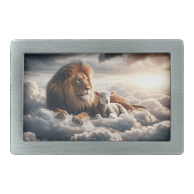 Lion and Lamb Belt Buckle (Front)
