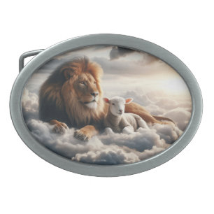 Lion and Lamb Belt Buckle