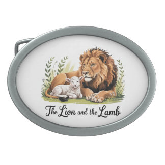 Lion and Lamb Belt Buckle