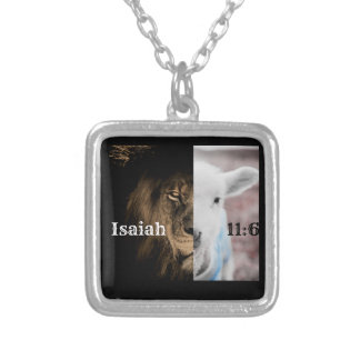 lion and lamb Bible verse necklace