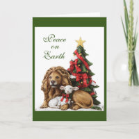 Lion and Lamb by Christmas Tree Hoiliday