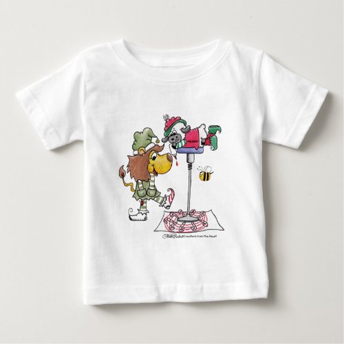 Lion and Lamb Candy Cane Makers Baby T_Shirt