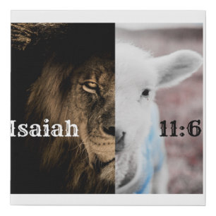 Lion and lamb canvas