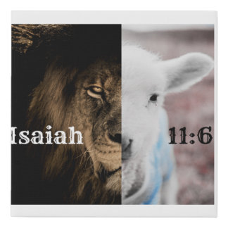 Lion and lamb canvas