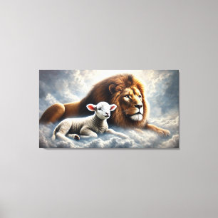 Lion and Lamb Canvas Art