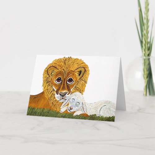 Lion And Lamb Card