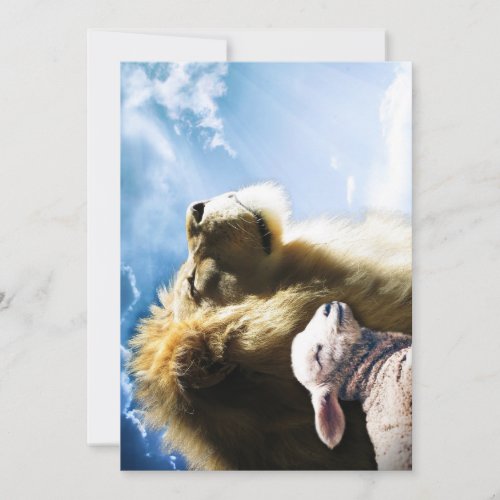 Lion and Lamb Card