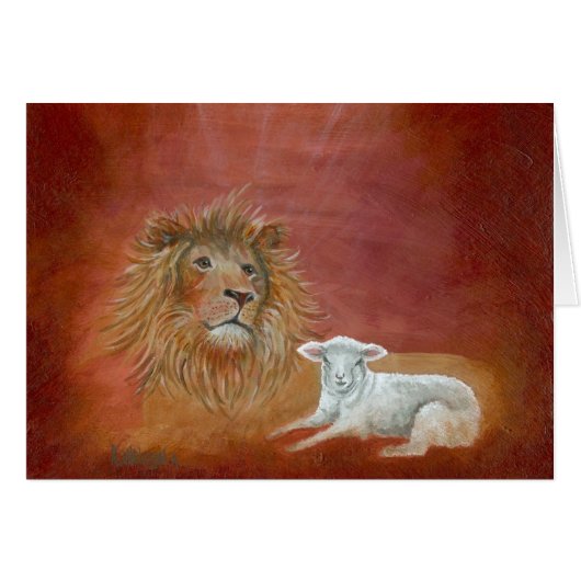 Lion and Lamb Cards (Front Horizontal)