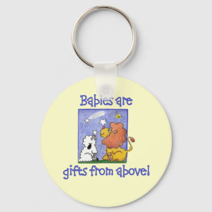 Lion and Lamb catch falling stars Keychain