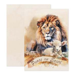 Lion and Lamb Christmas cards