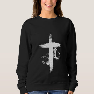 Lion And Lamb Cross Sweatshirt