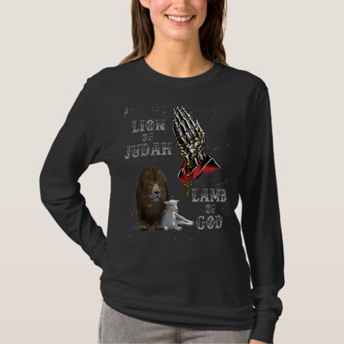 Lion And Lamb Cross T_Shirt