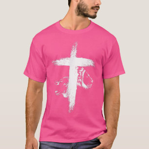 Lion And Lamb CrossFor Women Men  T-Shirt